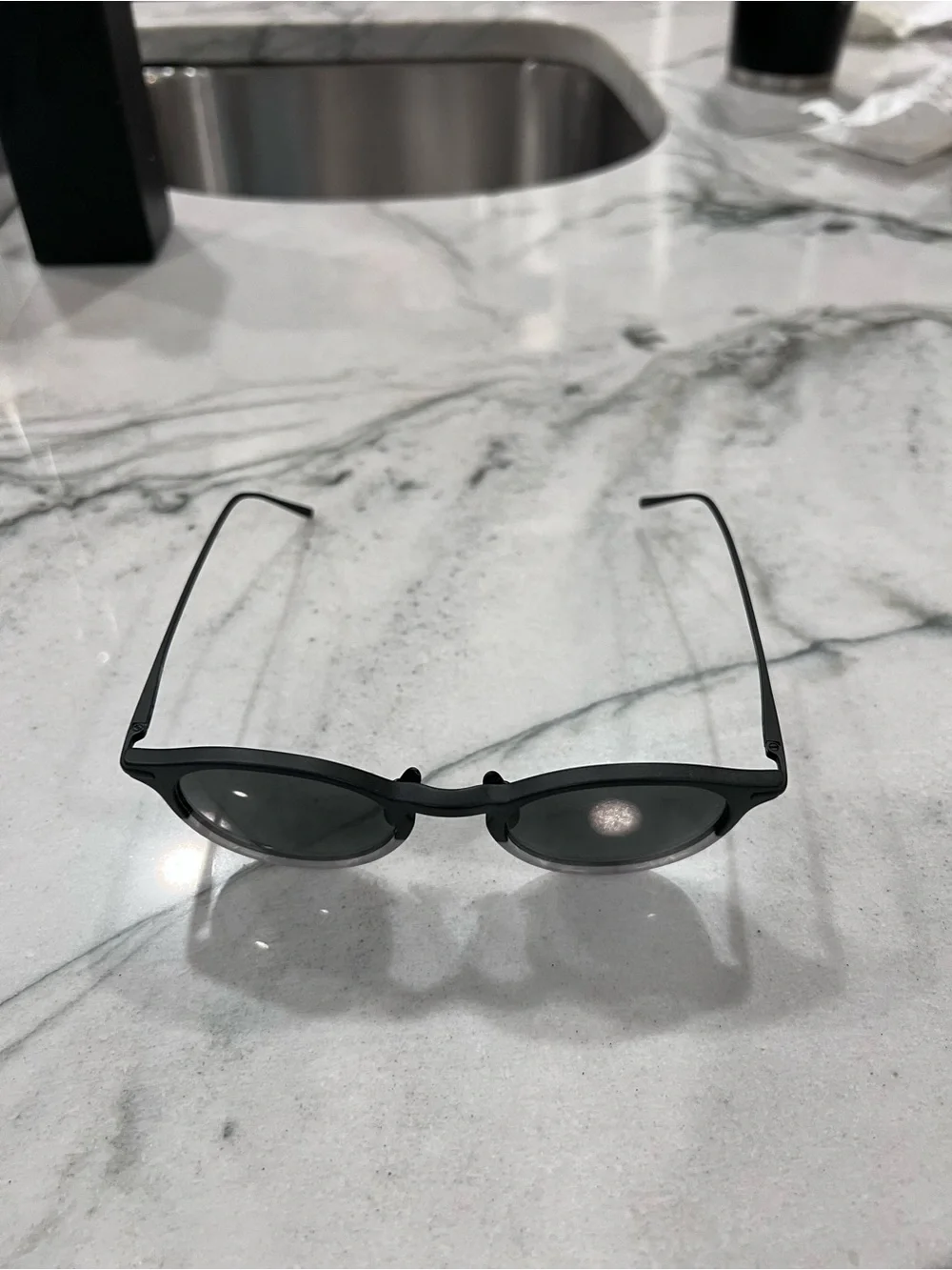 Men's Round ADSR Polarized Sunglasses in Black/Gray Authentic from Tokyo